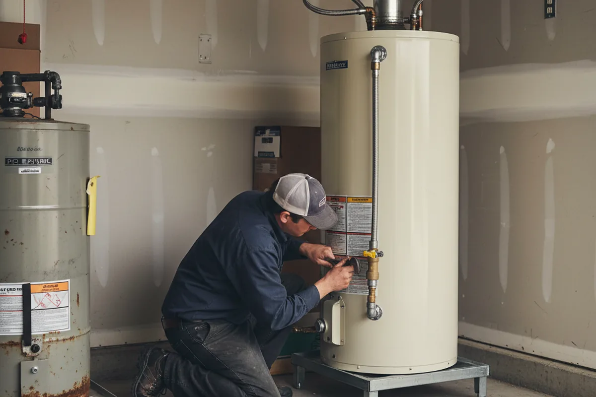 Water heater and shutoff valve replacement in Willow Spring